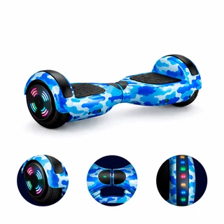 Hoverboard Skate Elétrico 6.5 Led Bluetooth Azul Camuflado em Oferta na Shopee