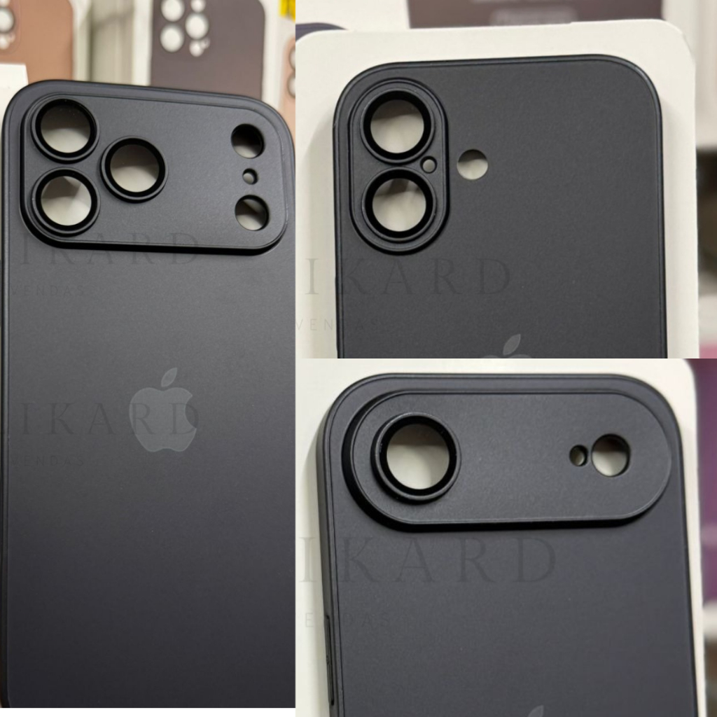 Capa Case De Vidro Com Proteção Na Lente Para Iphone 17 Iphone 17 Air Iphone 17 Pro e Iphone 17 Pro Max