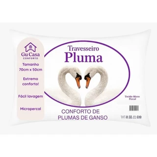 Travesseiro Pluma de Ganso Luxo Com Toque Macio Unitário 70x50cm em Oferta na Shopee