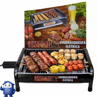 *DESCONTO* Churrasqueira Eletrica Portatil RizzoGrill - 120v ou 220v - Sem Fumaça