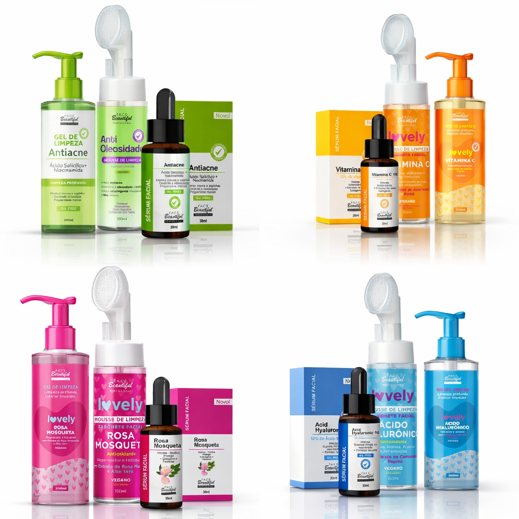 Kit Dose Vital Regeneradora com Lovely limpeza profunda Face