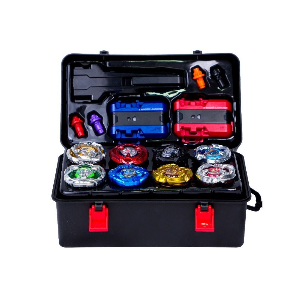 Kit Maleta Com 8 Piões Metal Fusion 2 Lançadores 1 Grip | Shopee