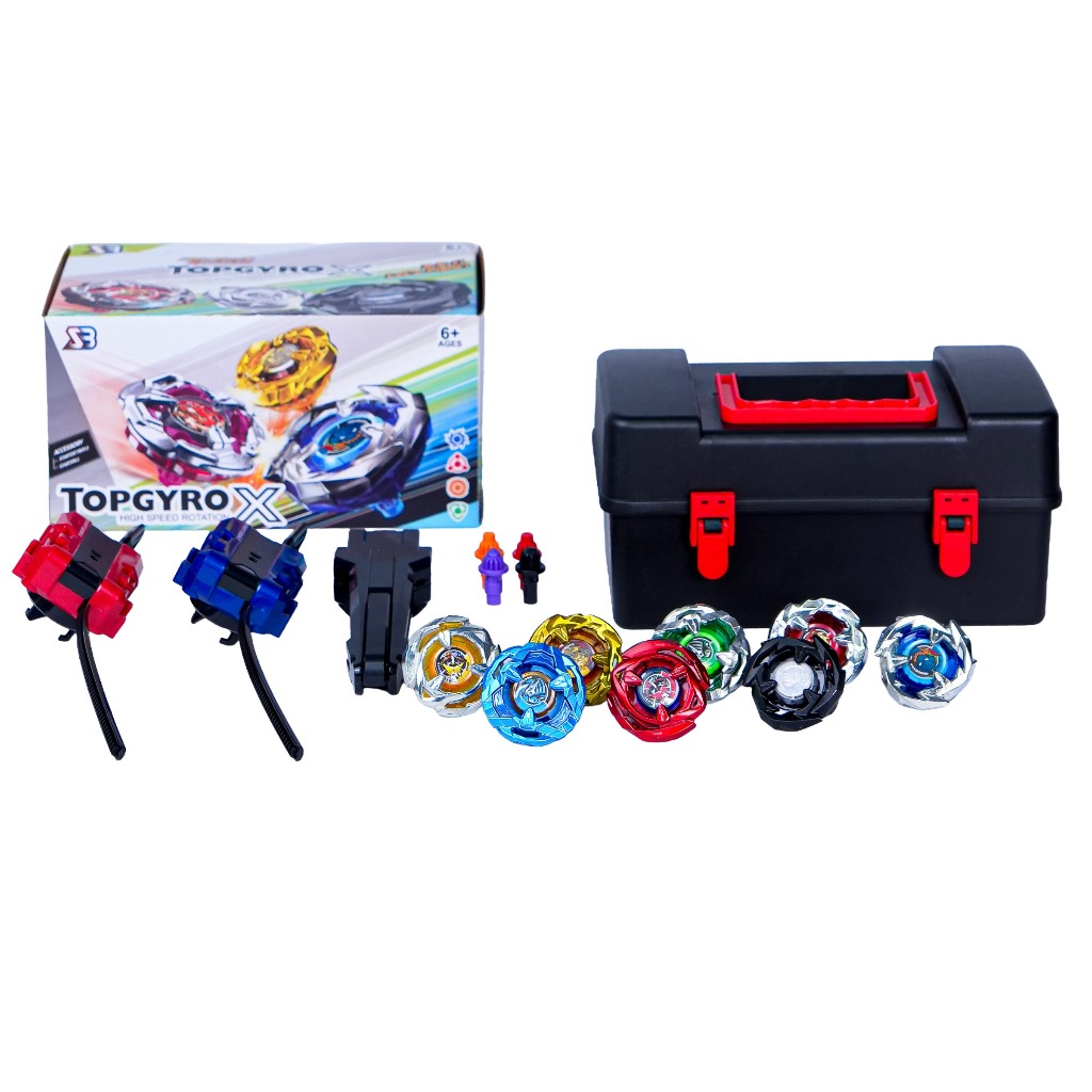 Kit Maleta Com 8 Piões Metal Fusion 2 Lançadores 1 Grip | Shopee