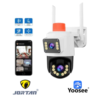 Câmera de Segurança Wi-Fi 4MP Jortan Visão Noturna Colorida, IP66, Lente Dupla 3.6mm+6mm