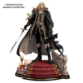 Diorama Alucard - Castlevania Symphony of The Night - Colecionável Resina 3D - (Sem Pintura)