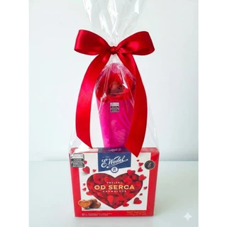 Kit Presente Chocolate Importado E.Wedel Caramelo + Rosa Cacau Show em Oferta na Shopee