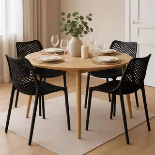 Kit 4 Cadeiras Suits Preta Sala Jantar Restaurante Sorveteria Área Gourmet Externa Cozinha Escola em Oferta na Shopee