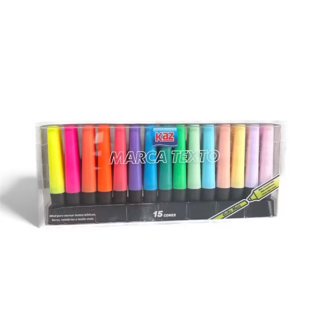 Kit Marca Texto Kaz 15 cores | Shopee Brasil