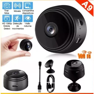 Mini Câmera Espiã A9 Wifi com Sensor e Visão Noturna em Oferta na Shopee