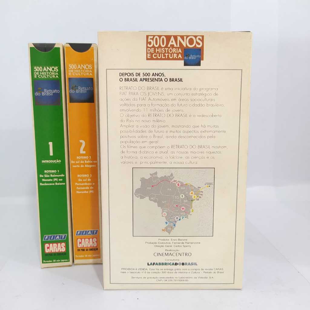 Colção Fita VHS 500 Anos de História e Cultura - Retrato do Brasil