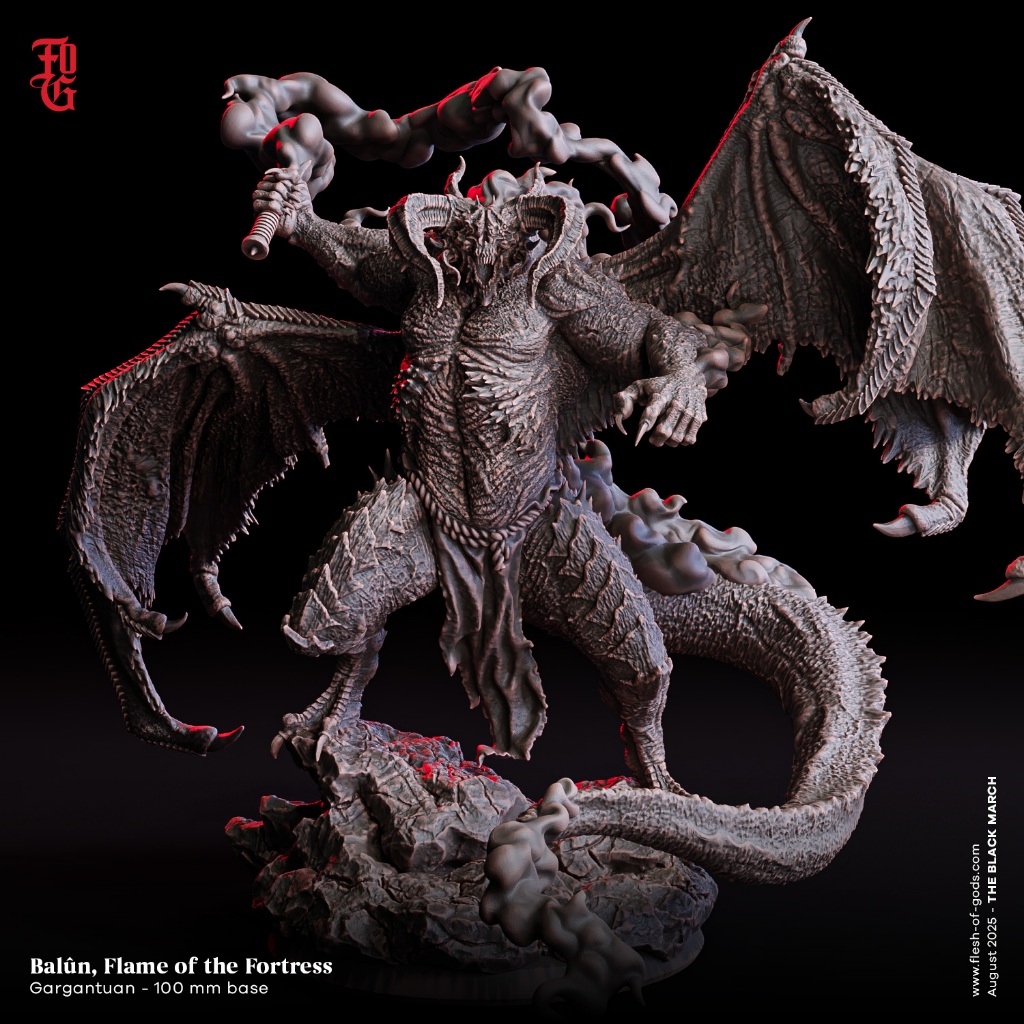 Miniatura Balor, Balûn, Balrog D&D RPG Dungeons and Dragons - Black ...