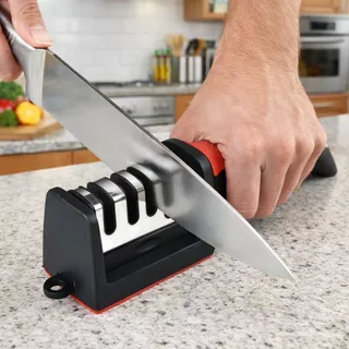 Afiador De Faca 3 Estágios Amolador Profissional em Oferta na Shopee