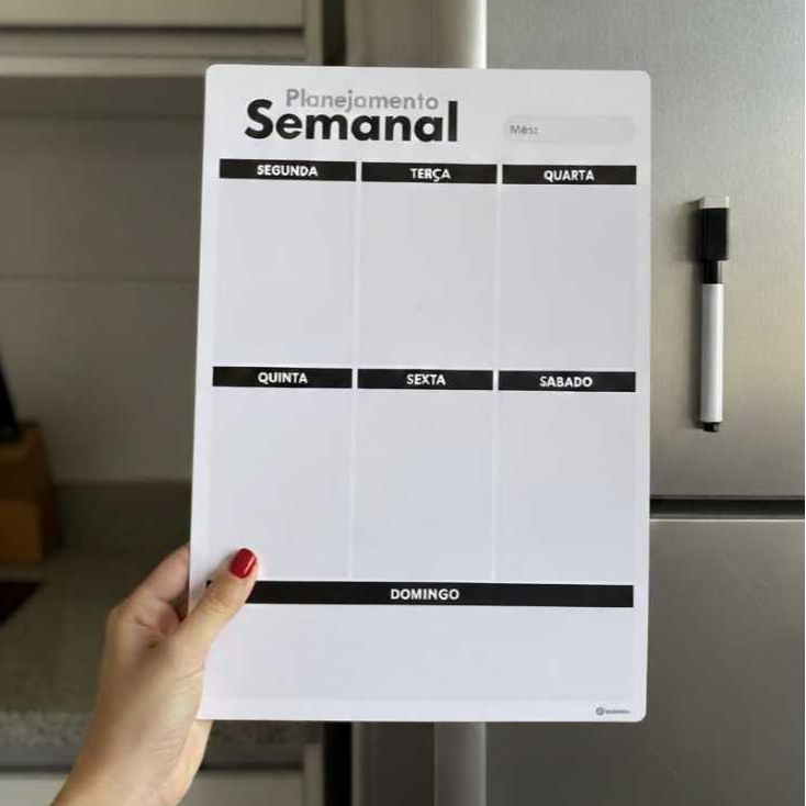 Planner semanal magnético - ímã de geladeira - porta recado | Shopee Brasil