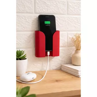 Suporte de Celular de Parede com Passagem de Cabo – Organizador Universal
