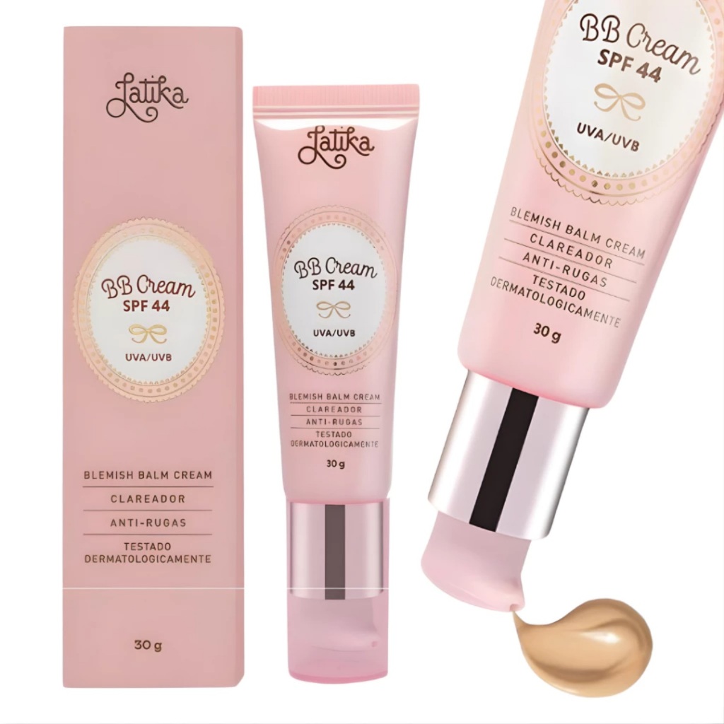 BB クリーム BB Cream Latika Clareador FPS 44 Uniformiza o Tom e Ilumina a Pele