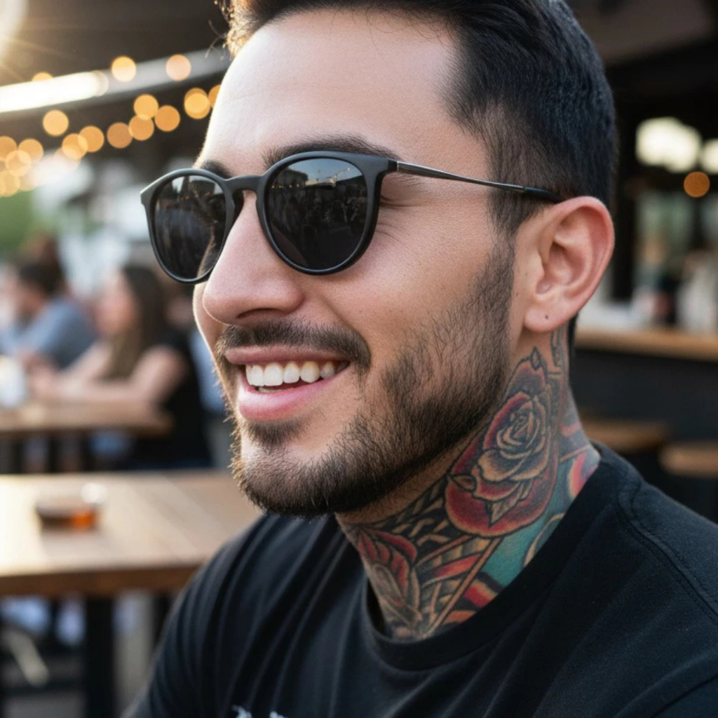 Óculos De Sol Masculino/Feminino Vintage Retro Redondo Oval com Proteção UV400 Unissex