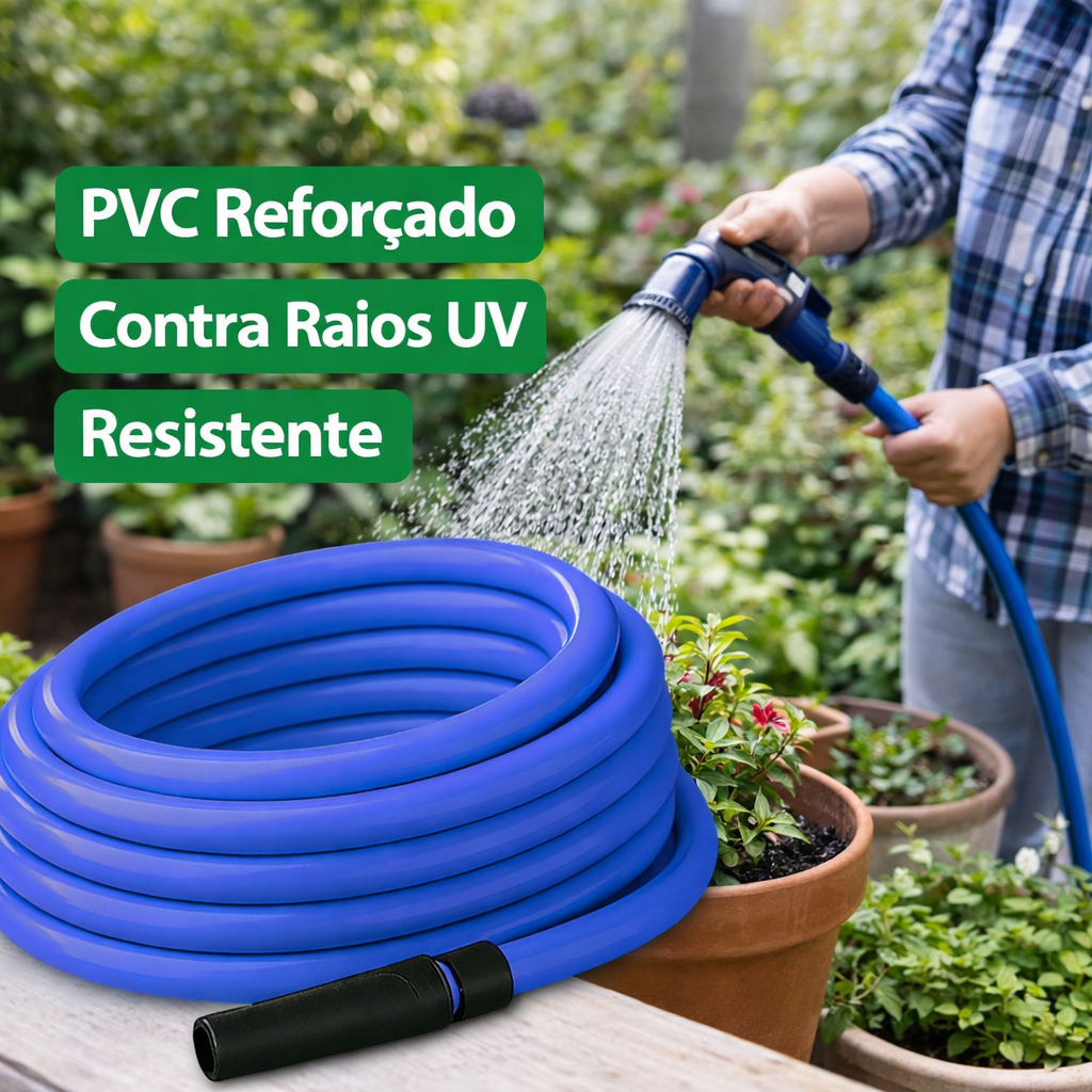 Mangueira de Jardim Reforçada Flexível Resistente Uso Diário 10 15 20 ...