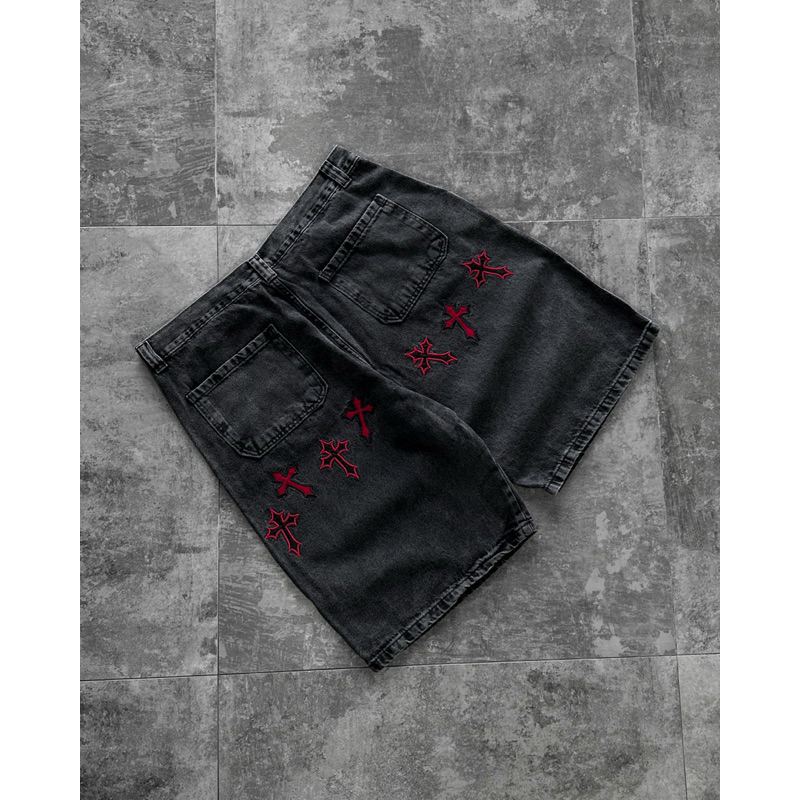 Bermuda Jeans Baggy Jorts Tripside “Infinity Cross” - Estonada