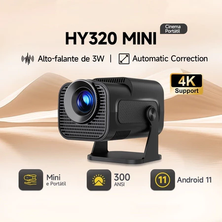 Atualizado Projetor Smart HY320 Android Full HD 1920x1080 Bluetooth Wi fi