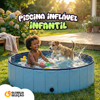 ✨【Novidades】Piscina para Cachorro 120 x 32cm Piscina Infantil Dobravel em Pvc Antideslizante 340 Litros Pets e Infantil em Oferta na Shopee