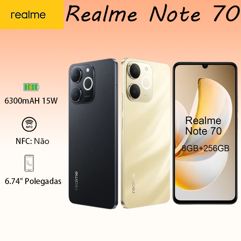 Celular Realme Note 70 256GB / 4GB original Global versão Android