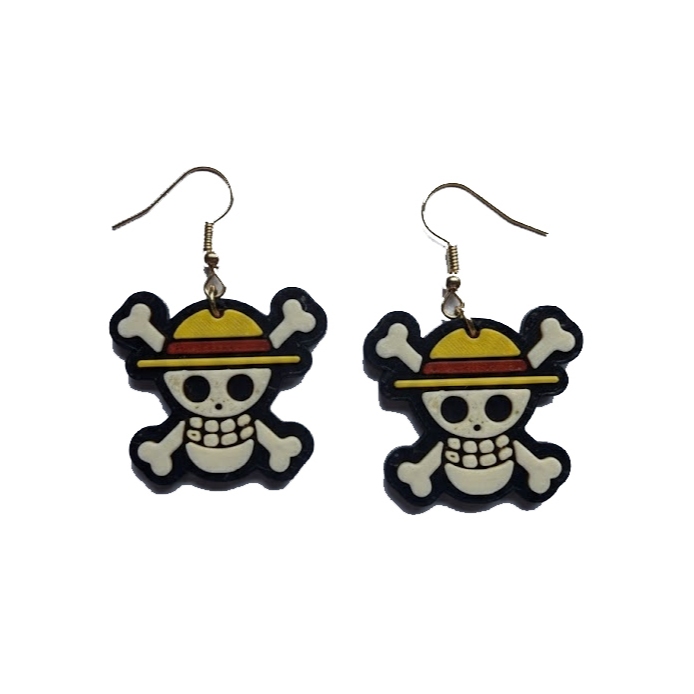 Brincos One Piece Pirata Geek Nerd Anime