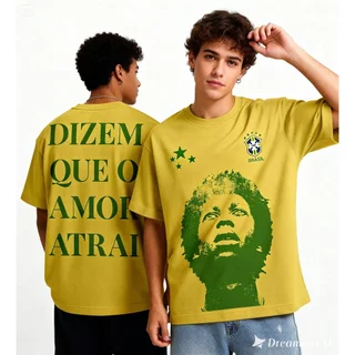Camiseta Djavan Temática Copa Do Mundo Unissex Camisa Masculina Brasil Envio Imediato T-Shirt Feminina