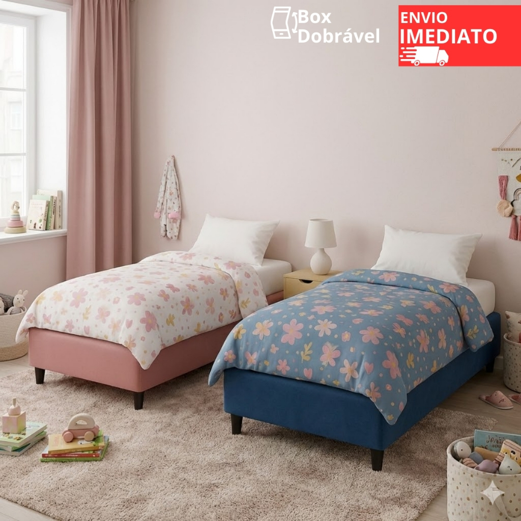 Base Box Dobravel Juvenil Infantil Feminina Cama Infantil Compacta ...