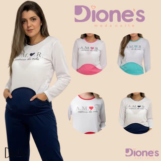 Conjunto Feminino Com Bolso Canguru Para Inverno e Frio Pijama Modelo Fechado Estampado Confortavel em Oferta na Shopee