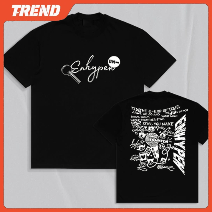 Camiseta Basica e OVERSIZED Enhypen En End Of Time World Tour