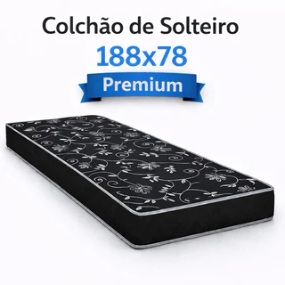 Colchão de Solteiro  D20 188x78x12 Selo Inmetro Alta Densidade 100% Espuma Antiácaro e Antialérgico em Oferta na Shopee