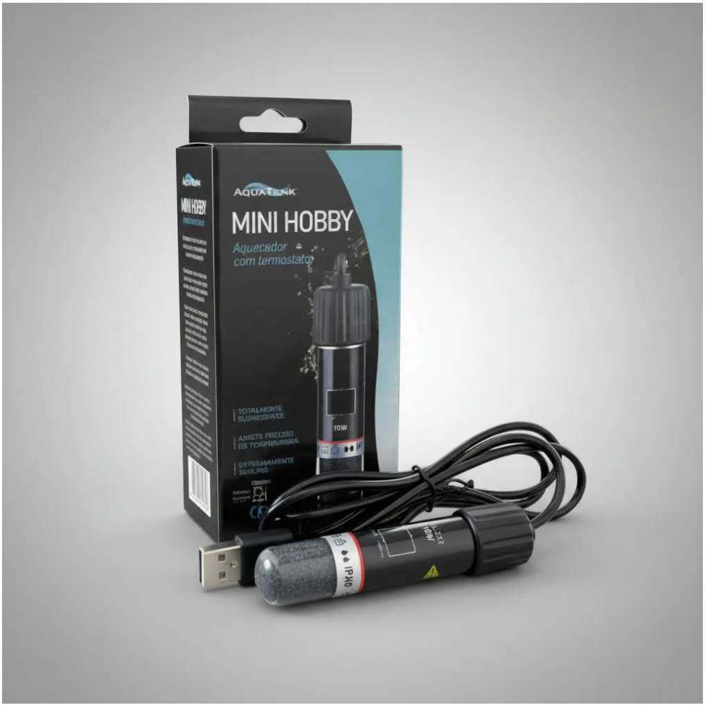 Aquecedor Com Termostato Usb 10w Até 15l Mini Hobby Usb 10 W | Shopee ...