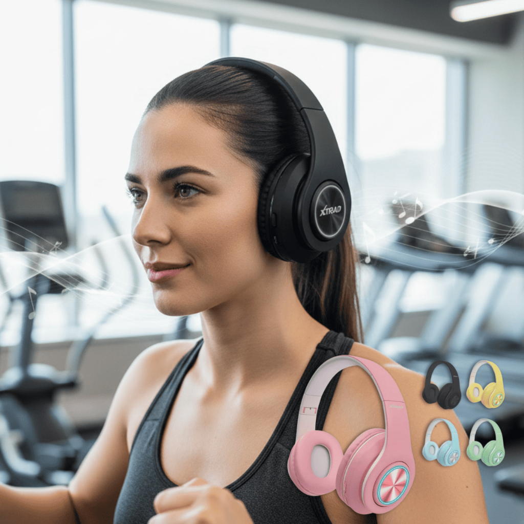 Fone Bluetooth Sem fio Recarregavel Fone de Academia Corrida Treino ...