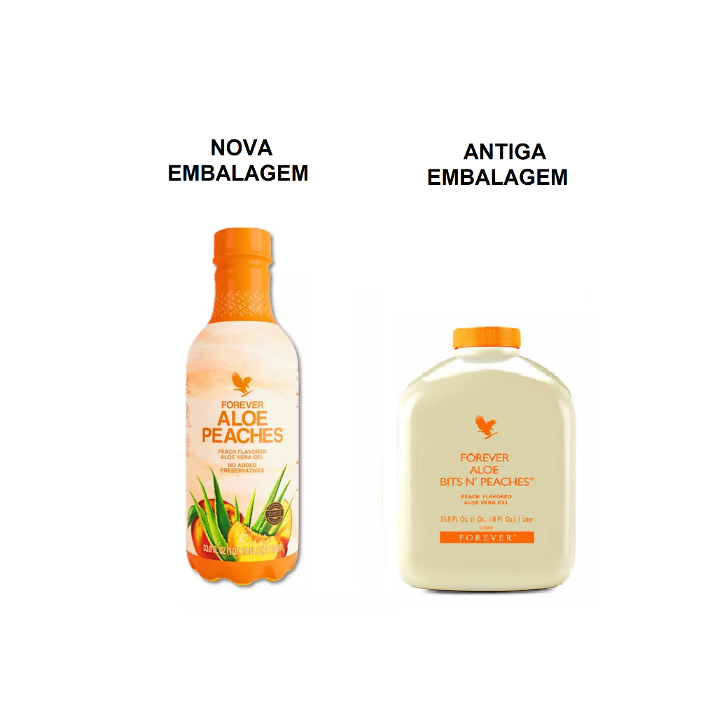 Aloe Bits n Peaches Suco de Aloe Vera Gel com Pssego Babosa Original  Forever | Shopee Brasil