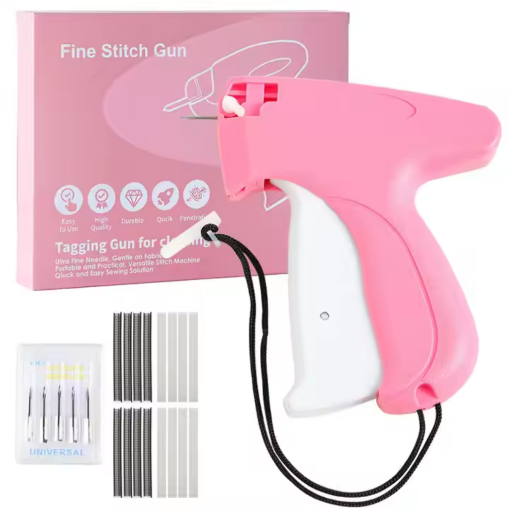 Kit Etiquetadora Aplicador de Etiquetas Tag Pinos Plásticos p Roupas e Tecidos