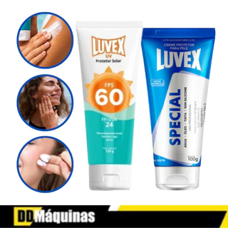 Kit Protetor Solar Uva Uvb Fator 60 + Creme Protetor Special para as Mãos Grupo 3 100g - Luvex em Oferta na Shopee