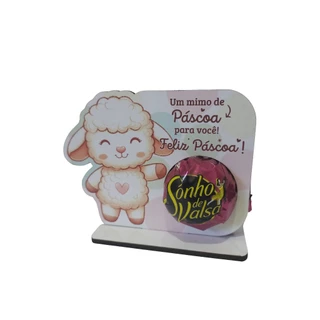 Kit porta bombom cordeiro da Páscoa 9cm Mdf 3mm adesivado Lembrancinha 20/30/40/50 ou 100 unidades em Oferta na Shopee