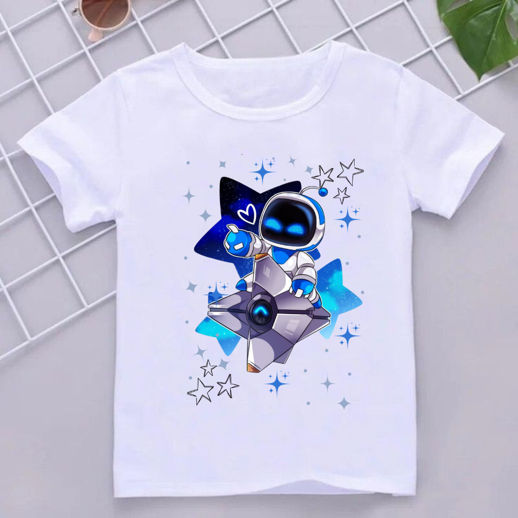 CAMISETA CAMISA BLUSA ESTAMPADA DESENHO ANIMADO ASTRO BOY ROBO EM ALTA TENDENCIA MENINO MENINA
