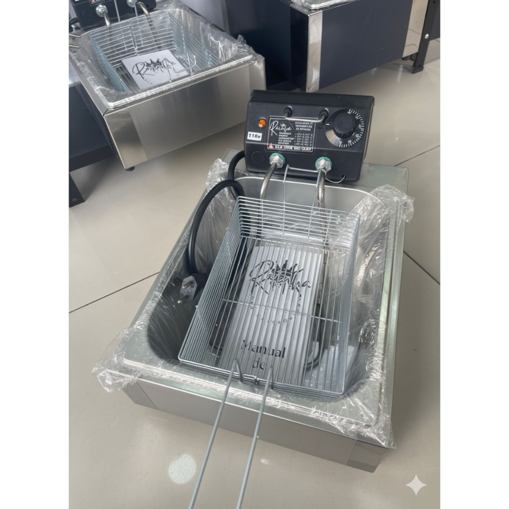 Fritadeira Elétrica Profissional 1 Cuba 5 Litros 3000W em Aç