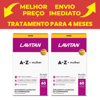 Kit 02 Lavitan AZ Mulher Cimed 60 Comprimidos Cada caixa Total 120 Comprimidos em Oferta na Shopee