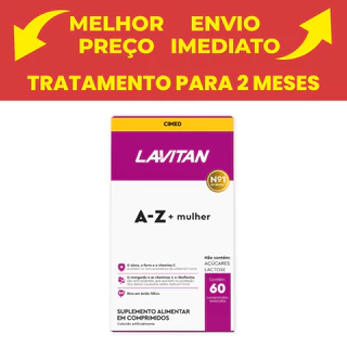 Lavitan A-z Mulher Cimed Com 60 Comprimidos. em Oferta na Shopee