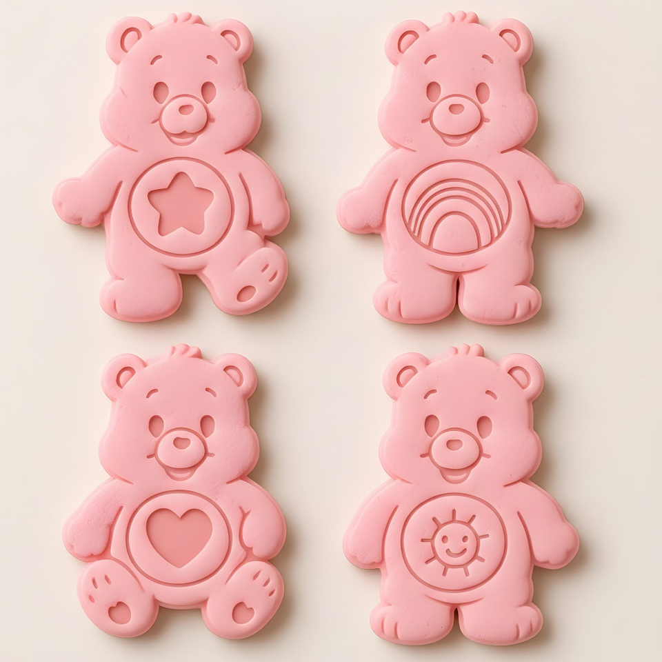 Cortadores Ursinhos Carinhosos - Amor - Pasta Americana mold