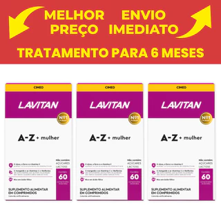 Kit 03 Lavitan AZ Mulher Cimed 60 Comprimidos Cada caixa Total 180 Comprimidos em Oferta na Shopee