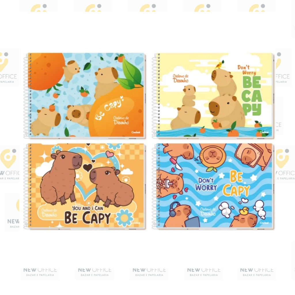 CADERNO DESENHO CAPIVARA 80 FLS BE CAPY-CREDEAL | Shopee Brasil
