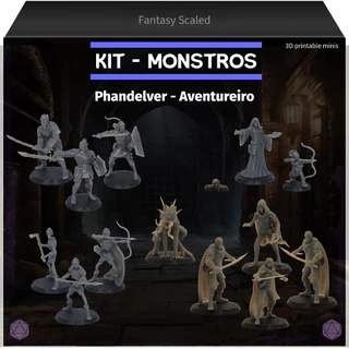Kit 14 Miniaturas dungeons and dragons D&D - Phandelver Aventureiro