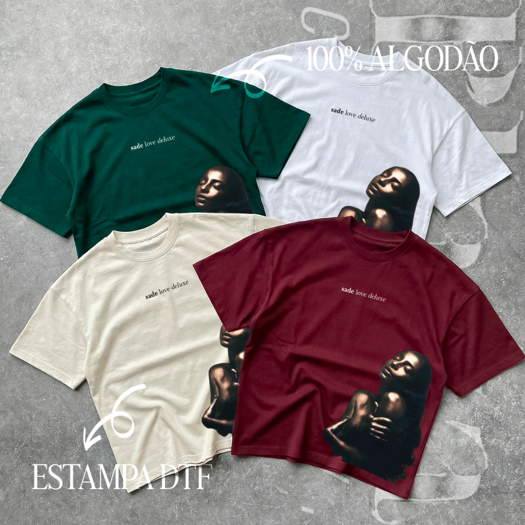 Camiseta T-Shirt Sade Love Deluxe 100% Algodão Premium | Shopee Brasil