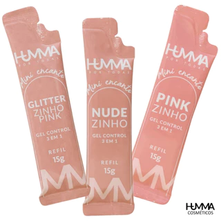 Gel Alongamento Unhas Control 3 em 1 Refil 15g Mini Encanto Humma - Nudezinho Pinkizinho Glitterzinho SEM TPO & HEMA em Oferta na Shopee