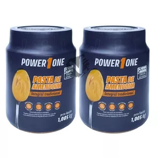 KIT 2 Pasta de amendoim integral POWER ONE INTEGRAL TRADICIONAL 1KG 1,005 PowerOne Combo Power One