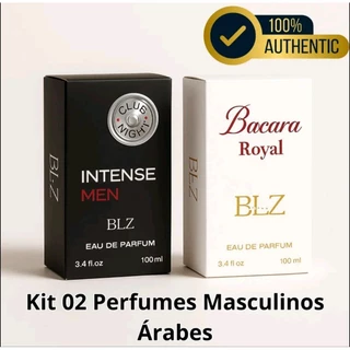 Kit 02 Perfumes Masculinos Intense Men e Bacara Royal 100ml - Ref Importado