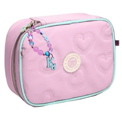 ESTOJO BOX QUADRADO FEMININO 1 ZIPER KIKA LOVERS - KK2648-E
